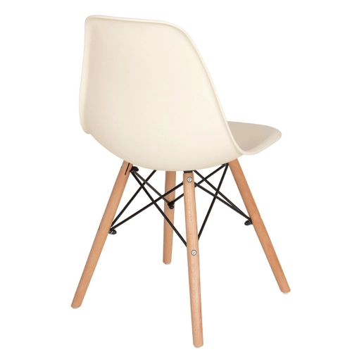 Kit 10 Cadeiras de jantar Charles Eames Eiffel DSW em Polipropileno - Creme Produto Kit 10 Cadeiras de jantar Charles Eames Eiffel DSW em Polipropileno - Creme