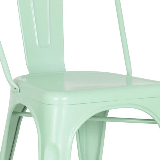 Kit 10 Cadeiras de jantar Iron Tolix com design industrial – Verde Claro Produto Kit 10 Cadeiras de jantar Iron Tolix com design industrial – Verde Claro
