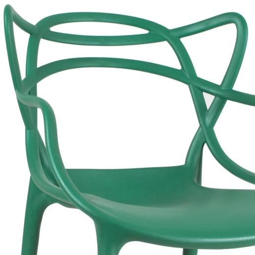 Kit 12 Cadeiras de jantar Master Allegra Design Moderno em Polipropileno - Verde escuro Produto Kit 12 Cadeiras de jantar Master Allegra Design Moderno em Polipropileno - Verde escuro