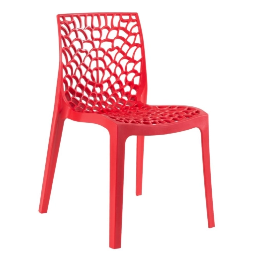 Kit 14 Cadeiras de jantar Gruvyer com design contemporâneo e anatômico - Vermelho Produto Kit 14 Cadeiras de jantar Gruvyer com design contemporâneo e anatômico - Vermelho
