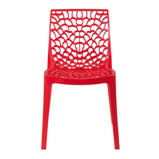Kit 14 Cadeiras de jantar Gruvyer com design contemporâneo e anatômico - Vermelho Produto Kit 14 Cadeiras de jantar Gruvyer com design contemporâneo e anatômico - Vermelho