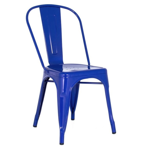 Kit 16 Cadeiras de jantar Iron Tolix com design industrial – Azul Escuro Produto Kit 16 Cadeiras de jantar Iron Tolix com design industrial – Azul Escuro