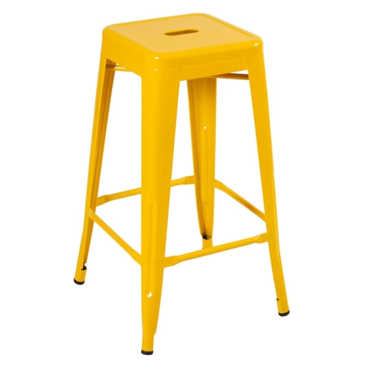 Produto Kit 2 banquetas altas para bancada Iron Tolix 78 cm – Amarelo