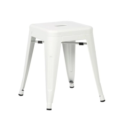 Kit 2 Banquetas baixa para cozinha Iron Tolix 45 cm - Branco Produto Kit 2 Banquetas baixa para cozinha Iron Tolix 45 cm - Branco