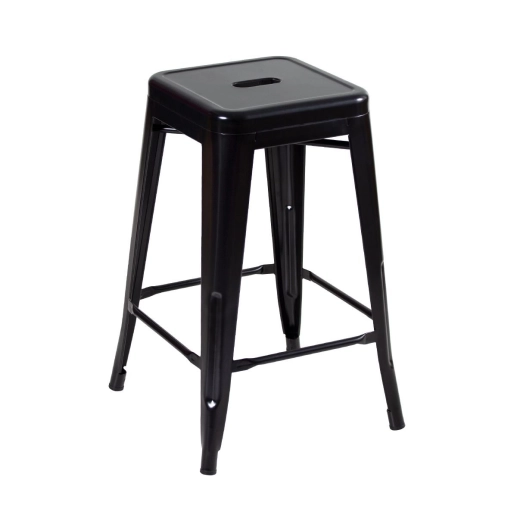 Produto Kit 2 Banquetas média para bancada Iron Tolix 61 cm - Preto