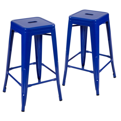 Kit 2 Banquetas alta para bancada Iron Tolix 76 cm – Azul escuro Produto Kit 2 Banquetas alta para bancada Iron Tolix 76 cm – Azul escuro