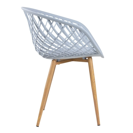 Produto Kit - 2 cadeiras Clarice Nest com braços + 2 cadeiras Cleo - Cinza