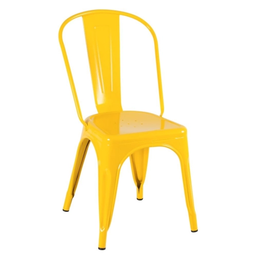 Kit 2 Cadeiras de jantar Iron Tolix com design industrial - Amarelo Produto Kit 2 Cadeiras de jantar Iron Tolix com design industrial - Amarelo