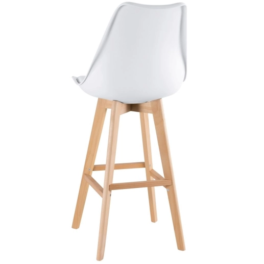 Produto Kit 2 banquetas + 4 cadeiras estofadas Leda - Branco