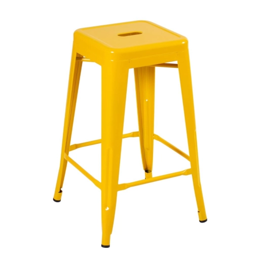 Kit 2 Banquetas média para bancada Iron Tolix 66 cm – Amarelo Produto Kit 2 Banquetas média para bancada Iron Tolix 66 cm – Amarelo