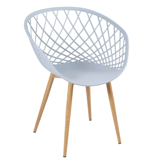 Produto Kit 2 Cadeiras de jantar Clarice Nest com design moderno e anatômico - Cinza