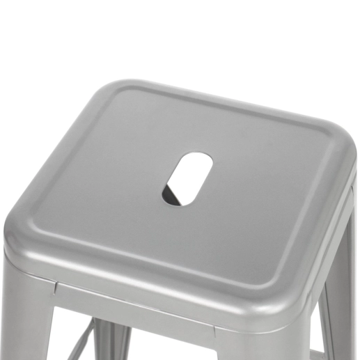 Produto Kit 3 Banquetas alta para bancada Iron Tolix 76 cm - Prata