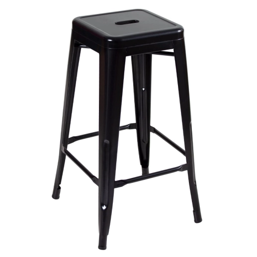 Produto Kit 3 Banquetas alta para bancada Iron Tolix 76 cm - Preto semibrilho