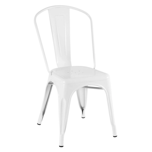 Kit 3 Cadeiras de jantar Iron Tolix com design industrial - Branco Produto Kit 3 Cadeiras de jantar Iron Tolix com design industrial - Branco