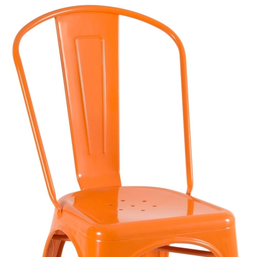 Kit 3 Cadeiras de jantar Iron Tolix com design industrial - Laranja Produto Kit 3 Cadeiras de jantar Iron Tolix com design industrial - Laranja