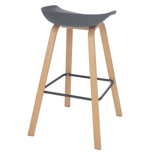 Produto Kit 4 banquetas altas bancada cozinha Cassia BD 76 cm - Cinza escuro