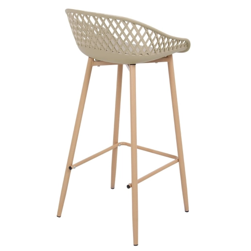 Produto Kit 4 Banquetas alta para bancada Clarice Cloe com base de metal – Nude