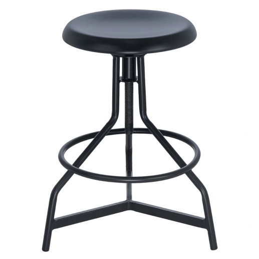 Kit 4 banquetas altas para cozinha industrial York com banco giratório - Preto Produto Kit 4 banquetas altas para cozinha industrial York com banco giratório - Preto