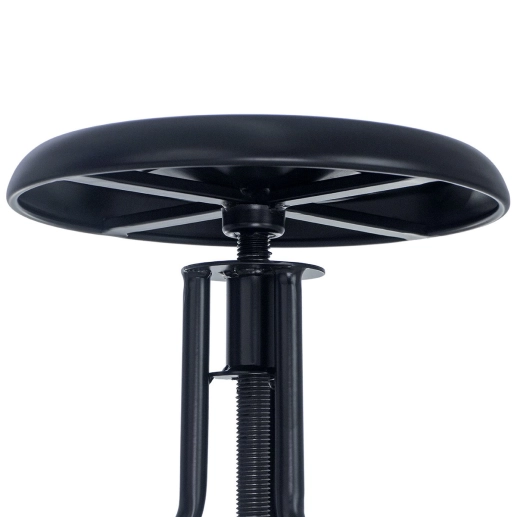 Kit 4 banquetas altas para cozinha industrial York com banco giratório - Preto Produto Kit 4 banquetas altas para cozinha industrial York com banco giratório - Preto
