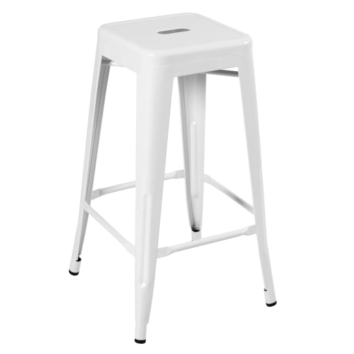 Produto Kit 4 banquetas altas para bancada Iron Tolix 76 cm – Branco