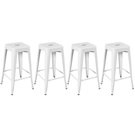 Produto Kit 4 banquetas altas para bancada Iron Tolix 76 cm – Branco