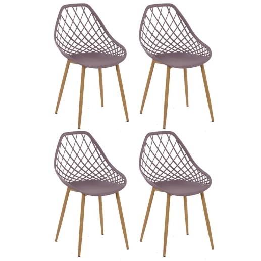 Kit 4 Cadeiras de jantar Clarice Cloe com design contemporâneo - Fendi Produto Kit 4 Cadeiras de jantar Clarice Cloe com design contemporâneo - Fendi