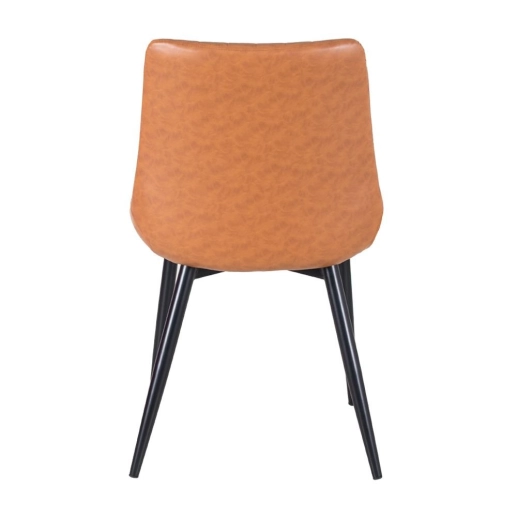 Produto Kit 4 Cadeiras estofada Chicago com design industrial - Marrom