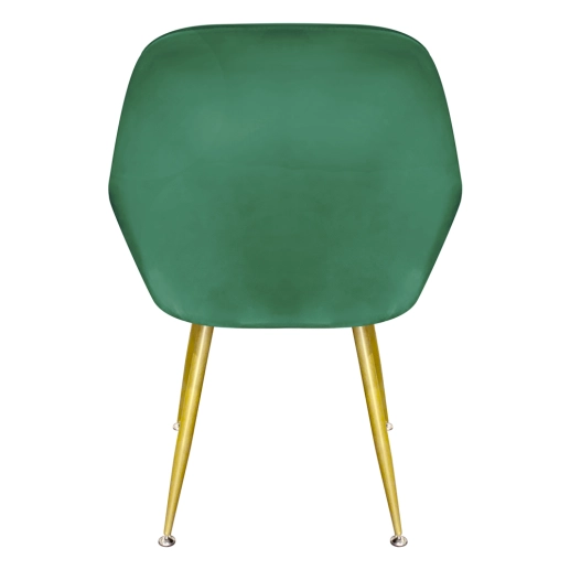 Kit 4 Cadeiras Poltrona Lines com pés dourados Suede para sala de jantar – Verde Escuro Produto Kit 4 Cadeiras Poltrona Lines com pés dourados Suede para sala de jantar – Verde Escuro