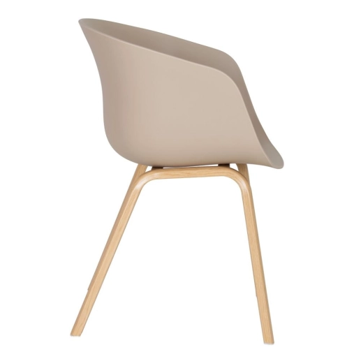 Produto Kit 4 Cadeiras de jantar Cassia com design moderno e assento confortável – Nude