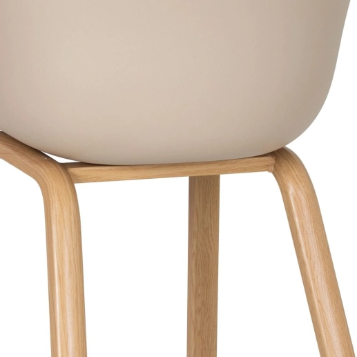 Produto Kit 4 Cadeiras de jantar Cassia com design moderno e assento confortável – Nude