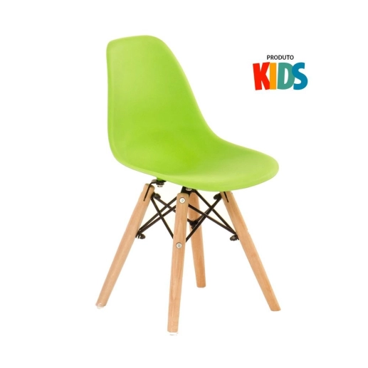Produto Kit - 4 cadeiras infantil Eames Eiffel Junior - Kids - Verde limão