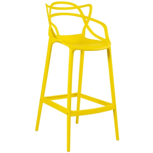 Kit 4 Cadeiras + 2 Banquetas Altas Masters Allegra - Amarelo Produto Kit 4 Cadeiras + 2 Banquetas Altas Masters Allegra - Amarelo