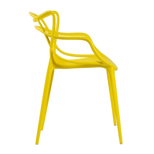 Produto Kit 5 Cadeiras de jantar Master Allegra Design Moderno em Polipropileno - Amarelo