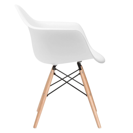 Produto Kit 5 Cadeiras de jantar Charles Eames Eiffel DAW em Polipropileno - Branco