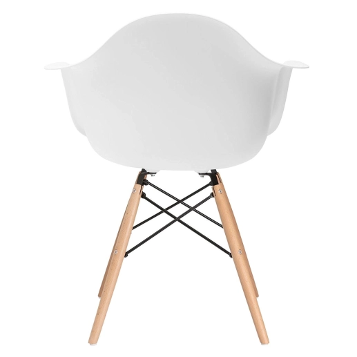 Produto Kit 5 Cadeiras de jantar Charles Eames Eiffel DAW em Polipropileno - Branco