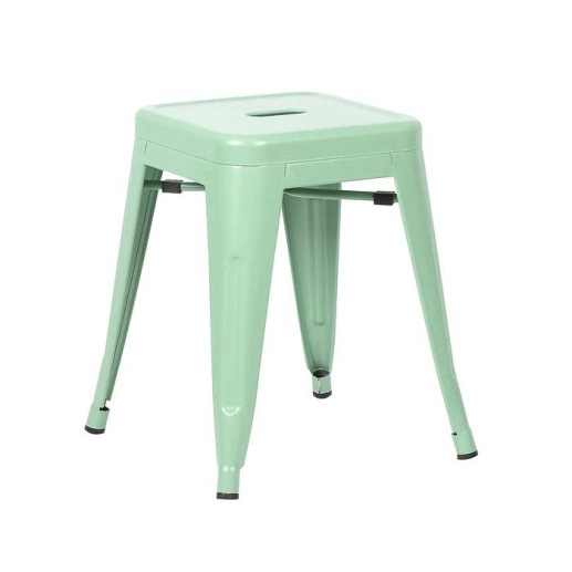 Produto Kit 6 Banquetas baixa para cozinha Iron Tolix 45 cm - Verde Claro
