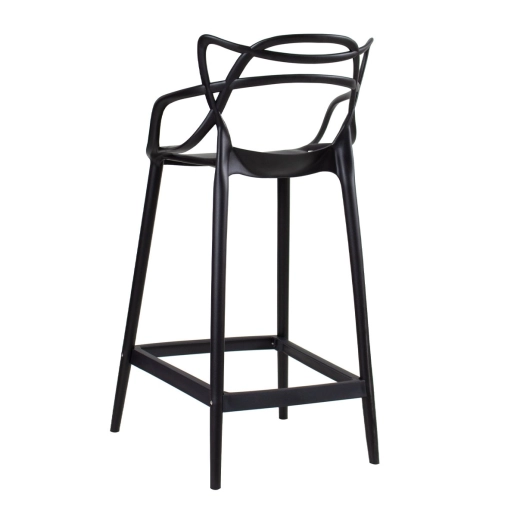 Produto Kit 6 cadeiras + 4 banquetas médias Masters Allegra - Preto