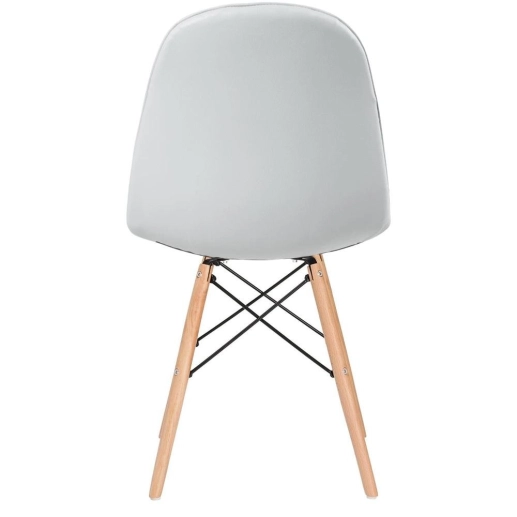 Produto Kit 6 Cadeiras de jantar Charles Eames Eiffel Botonê Estofada - Cinza claro