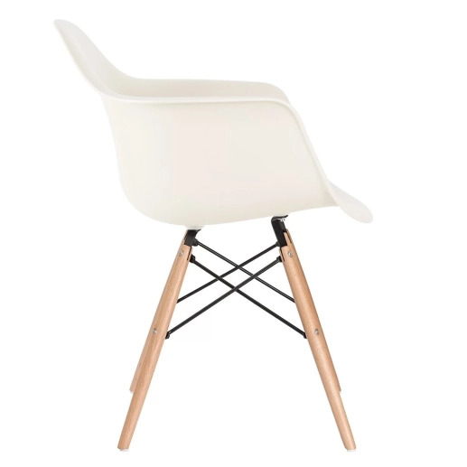 Produto Kit 6 Cadeiras de jantar Charles Eames Eiffel DAW em Polipropileno - Creme