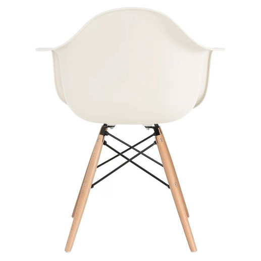 Produto Kit 6 Cadeiras de jantar Charles Eames Eiffel DAW em Polipropileno - Creme