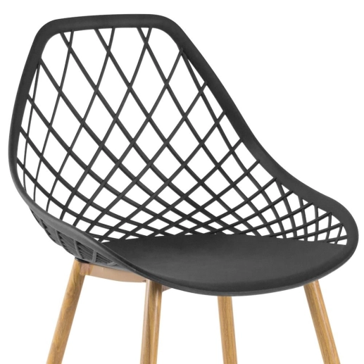 Produto Kit 6 cadeiras de jantar Clarice Cloe com design contemporâneo – Preto