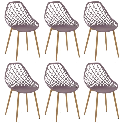 Kit 6 Cadeiras de jantar Clarice Cloe com design contemporâneo - Fendi Produto Kit 6 Cadeiras de jantar Clarice Cloe com design contemporâneo - Fendi