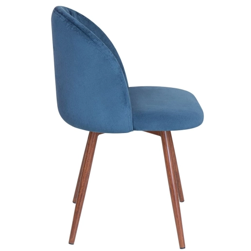 Produto Kit 6 cadeiras estofada de jantar Maite Sedona em veludo – Azul