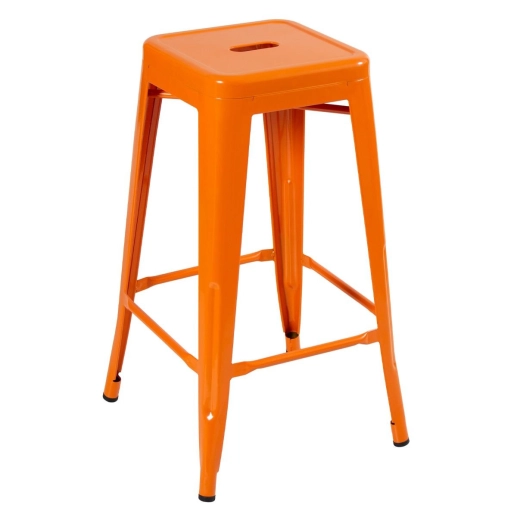 Produto Kit 6 Banquetas alta para bancada Iron Tolix 76 cm – Laranja