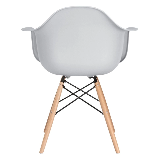 Kit 6 Cadeiras de jantar Charles Eames Eiffel DAW em Polipropileno - Cinza claro Produto Kit 6 Cadeiras de jantar Charles Eames Eiffel DAW em Polipropileno - Cinza claro