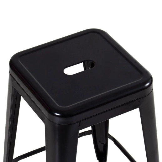 Produto Kit 6 Banquetas alta para bancada Iron Tolix 76 cm - Preto semibrilho