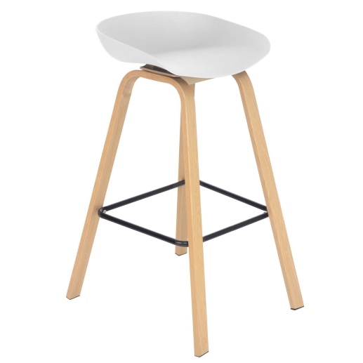 Produto Kit 8 banquetas altas bancada cozinha Cassia BD 76 cm - Branco