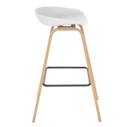 Produto Kit 8 banquetas altas bancada cozinha Cassia BD 76 cm - Branco