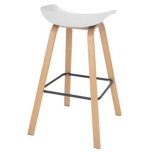 Produto Kit 8 banquetas altas bancada cozinha Cassia BD 76 cm - Branco