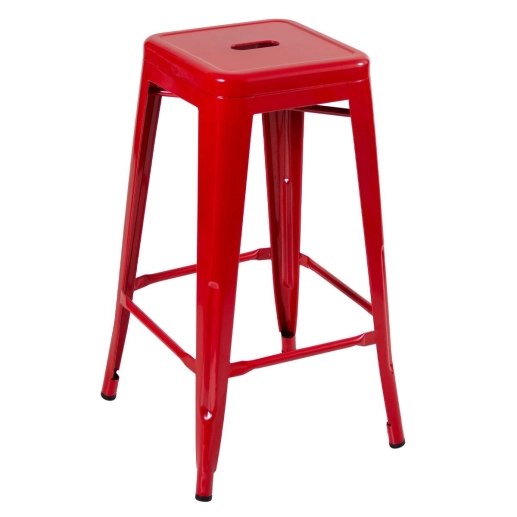 Produto Kit 8 Banquetas alta para bancada Iron Tolix 76 cm – Vermelho
